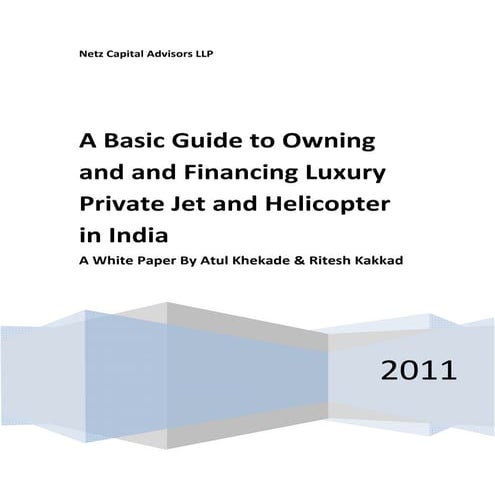 A basic guide to owning and and financing private jet in india