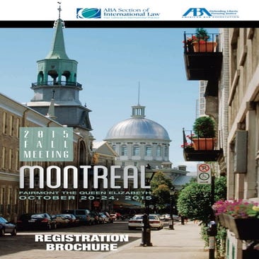 ABA Section of International Law Fall Conference 2015 (Montréal, Canada)