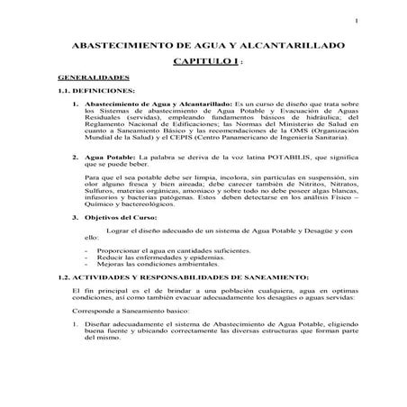 Abastecimientos de agua