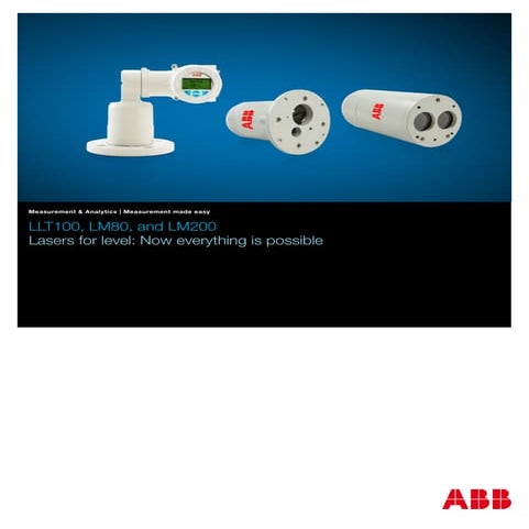 LLT 100 Continuous, Non-contact, Laser Level Transmitter