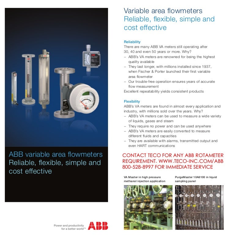 ABB Variable Area Flowmeters