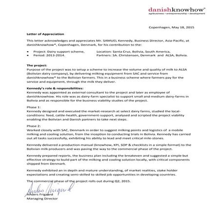 Letter of Appreciation | PDF