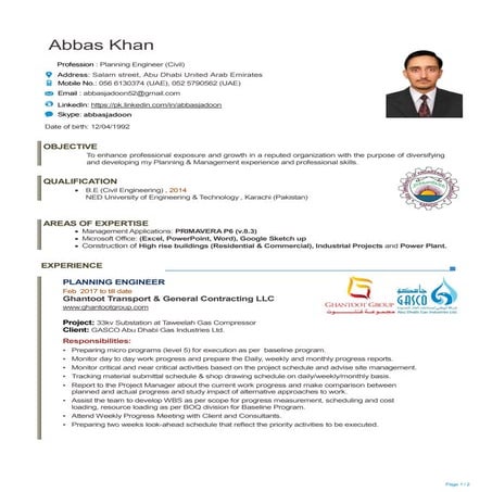 Abbas khan resume