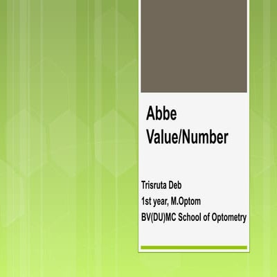 Abbe value 
