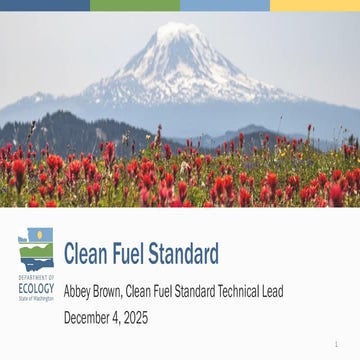 WA Clean Fuel Standards by Abbey Brown (Washington Department of Ecology)