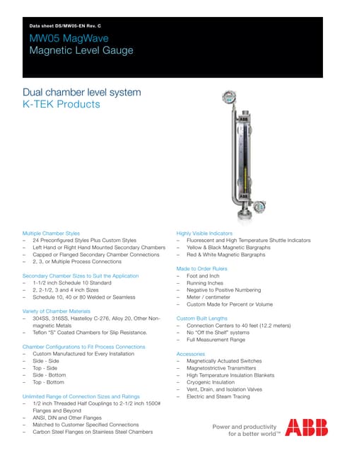 Combination Guided Wave Radar Transmitter and Magnetic Level Gauge