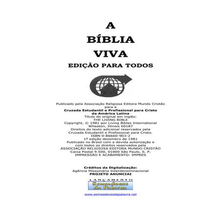 A bíblia viva by semeadores da palavra