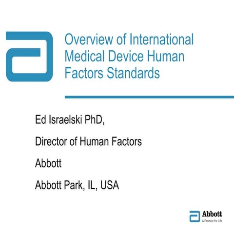 Abbott overview medical device human factors standards