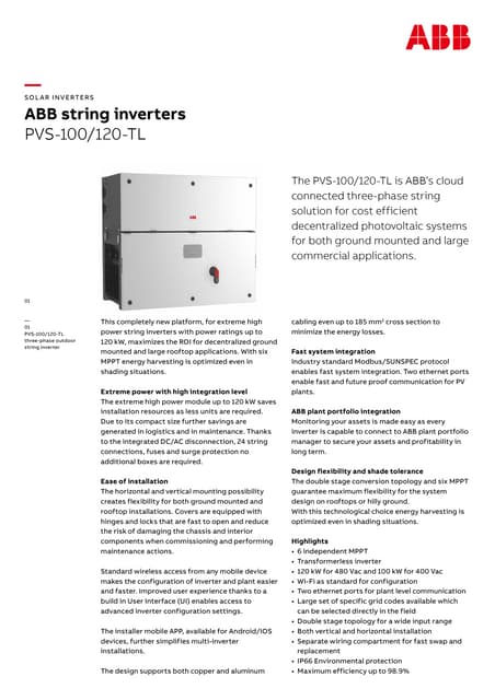 Abb pvs 100-tl