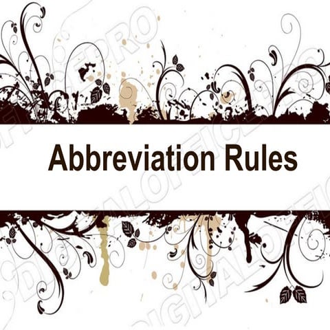 Abbreviations powerpoint (ms standard 4b2)