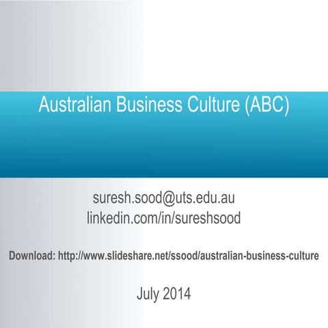 Australian Business Culture 