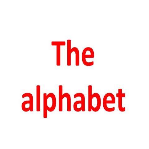 Teaching The Alphabet - abc