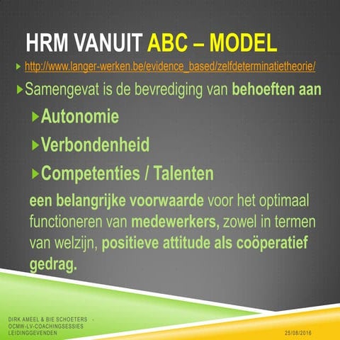 ABC-model - HET HUIS VAN WERKVERMOGEN