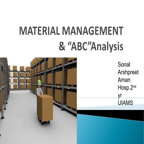Material Management and ABC analysis