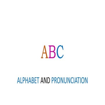 ABC and pronunciation for English sounds