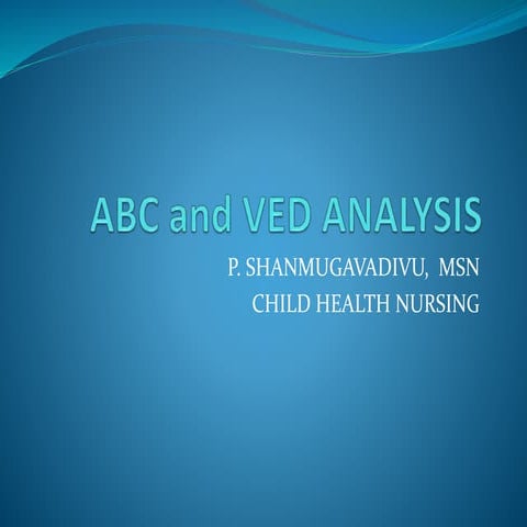 ABC and VED Analysis