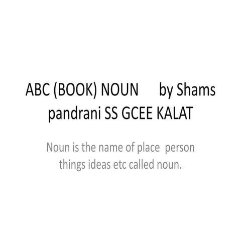 Nouns, Verbs, Adjectives, Articles | PPTX