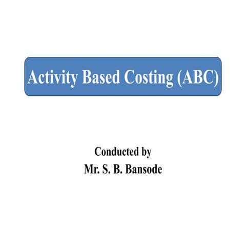 ABC costing 