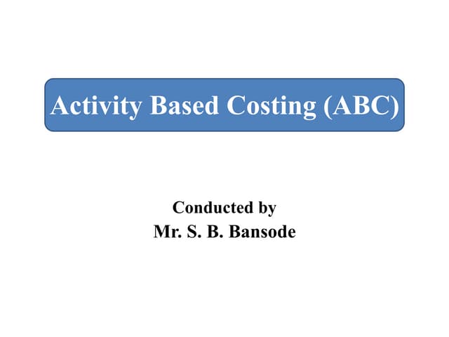 ABC costing 