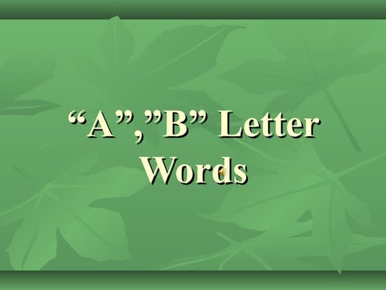 Alphabets (1) | PPTX