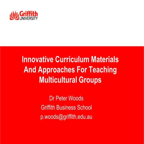 Innovative Curriculum Materials And Approaches For Teaching Multicultural Groups