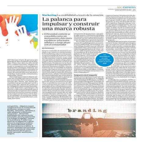 David González Natal: "La palanca para impulsar y construir una marca robusta"