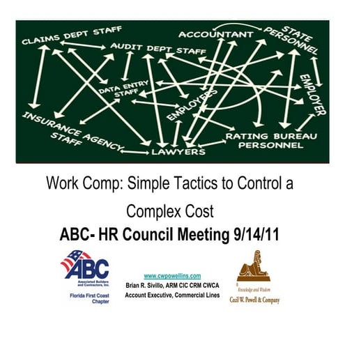 Work Comp: Simple Tactics to Control a Complex Cost