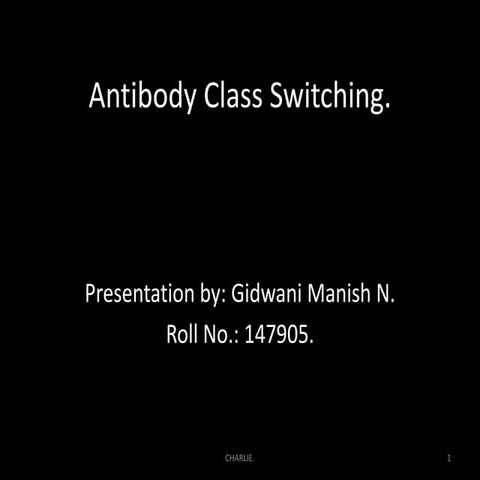 Antibody class switch ppt