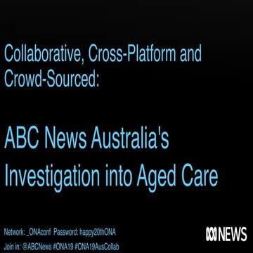 Collaborative, Cross-Platform and Crowd-Sourced: ABC Australia's Nationwide A...