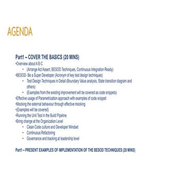 ABC of developer test