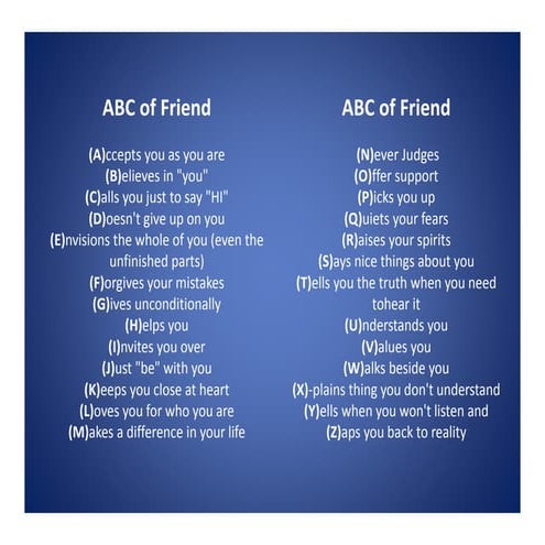 ABC Of Friend | PDF