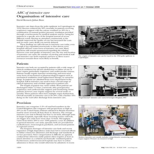 Abc of intensive care