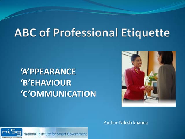 Abc of professional etiquette