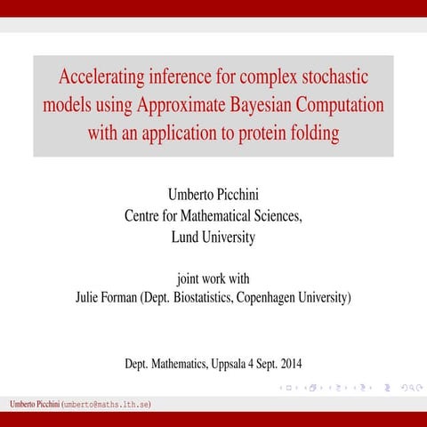 Accelerated approximate Bayesian computation with applications to ...