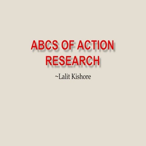 ABCs of Action Research