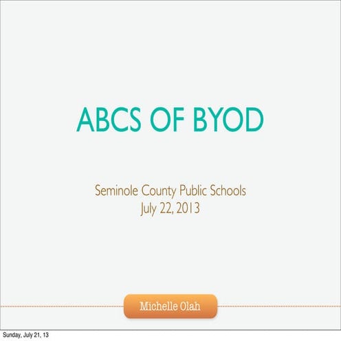 ABCs of BYOD for SCPS