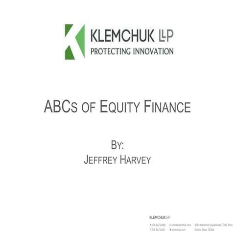 ABCs of Equity Financing