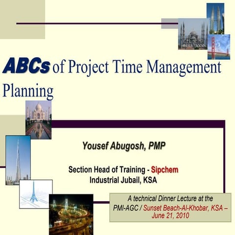 ABCs Of Project Time Management Planning Slides