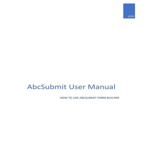 Abcsubmit User Manual - Documentation