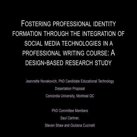 Fostering professional identity