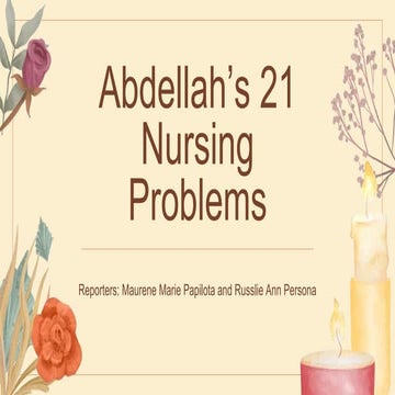 Abdellahs-21-Nursing-Problem.pptx