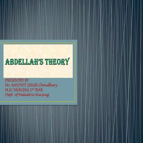 Abdellah’s theory