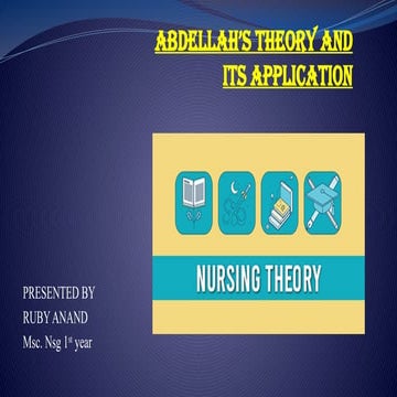 AbdeLLAH’S  THEORY AND ITS APPLICATION .