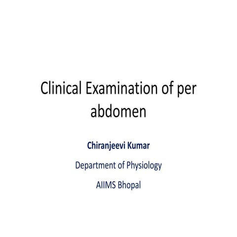 Abdoiminal examination