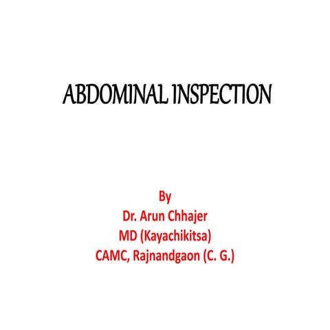 Abdominal Inspection | PPTX
