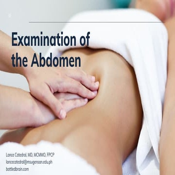 Physical Examination of the Abdomen