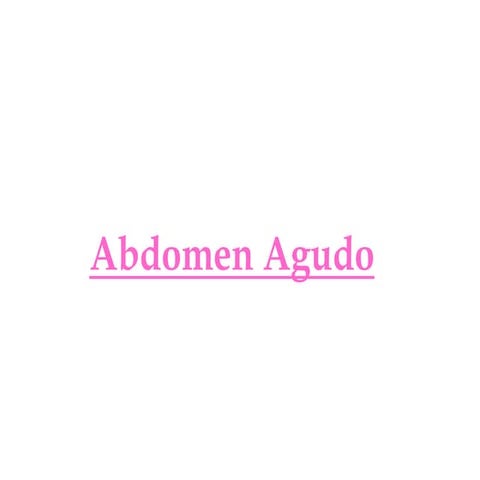 Abdomen agudo