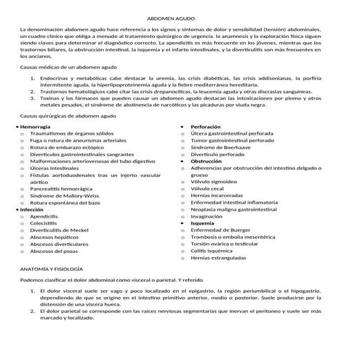 Abdomen agudo. | PPTX