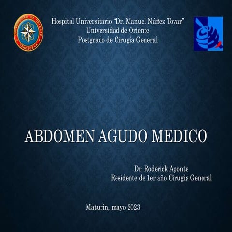 Abdomen agudo medico.pptx CIRUGIA GENERAL | PPTX