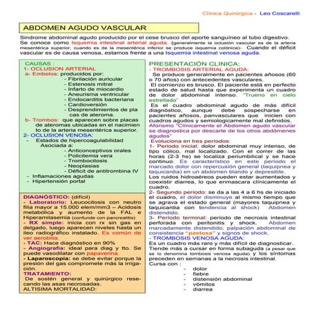 Abdomen agudo vascular